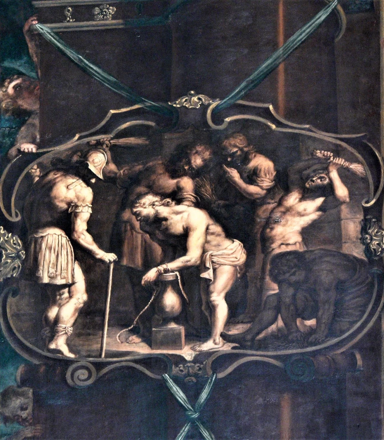 Flagellazione - Chiesa di san Vigilio, Cavalese, dettaglio